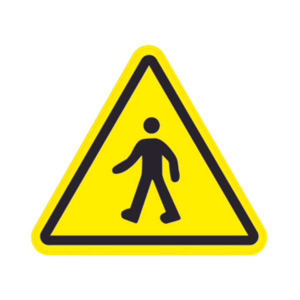 Panneau Triangle PSI Danger Piétons TRI-ABS168